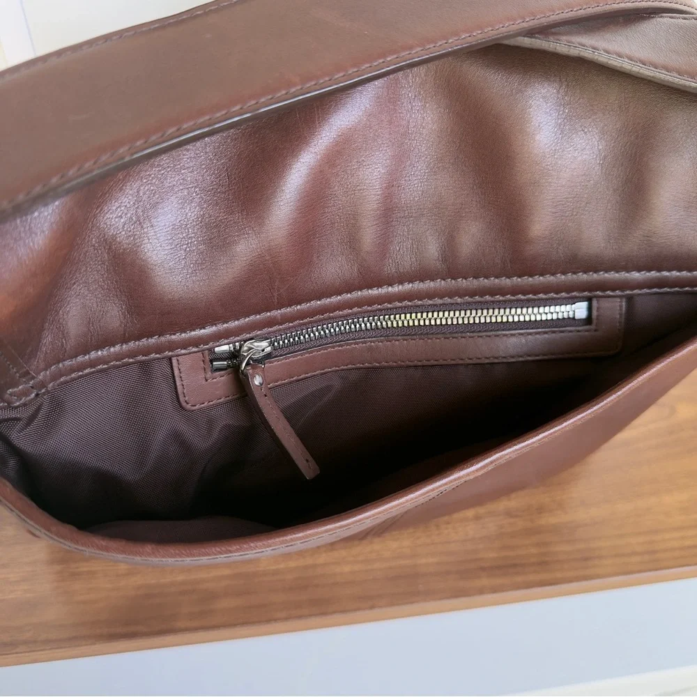Vintage Coach Leather Crossbody Messenger Bag #5735 Unisex Brown Saddle Leather